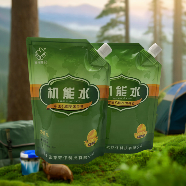 Customized printed 1L Stand up Liquid Corner Spout Pouch extracting plastic spout pouch filing