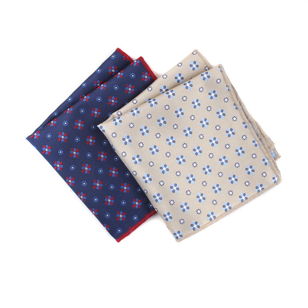 Hot Sell Business Men Wedding Jacquard Paisley Men's Hand Rolled Silk Pocket Handkerchief For Shirt