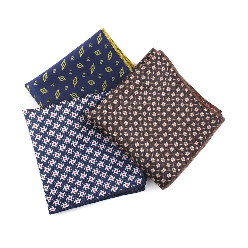 Hot Sell Business Men Wedding Jacquard Paisley Men's Hand Rolled Silk Pocket Handkerchief For Shirt