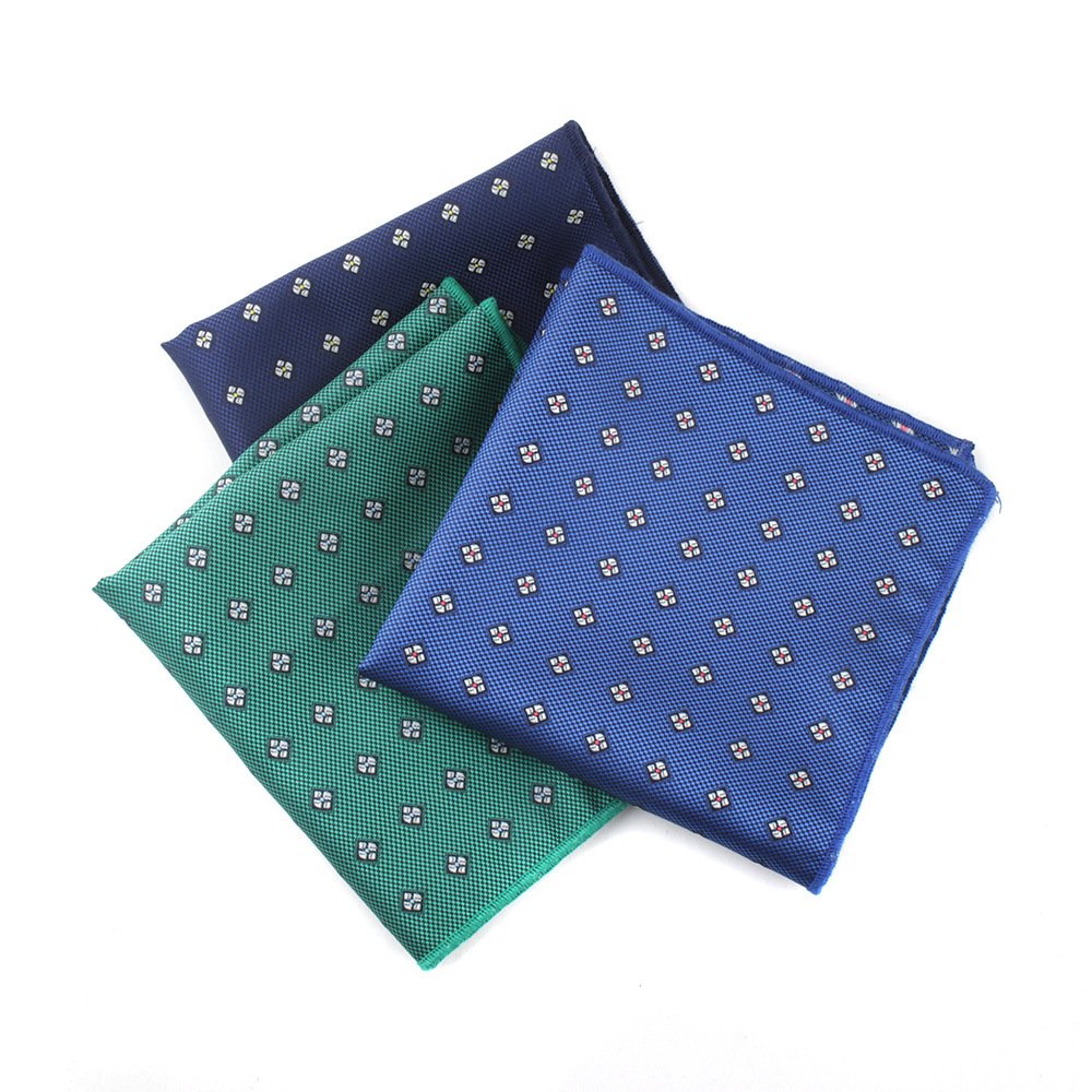 Hot Sell Business Men Wedding Jacquard Paisley Men's Hand Rolled Silk Pocket Handkerchief For Shirt