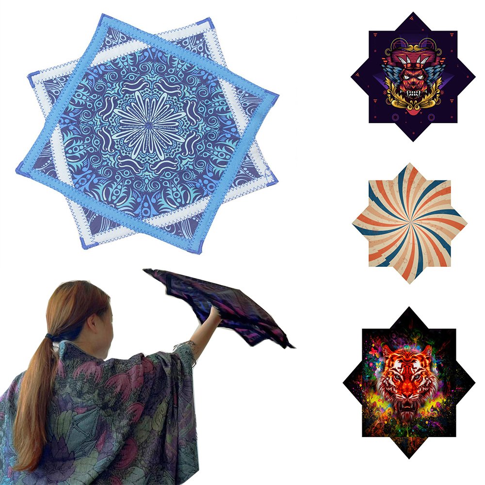 Customized Handkerchief DapoStar Spinning Cloth Dance Stretched Spandex Fabric Flyper For Juggling Dance