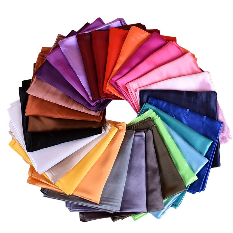 Wholesale Customized Multifunction silk satin scarf for women fashion big 90*90cm square scarves head scarf Muslim hijab