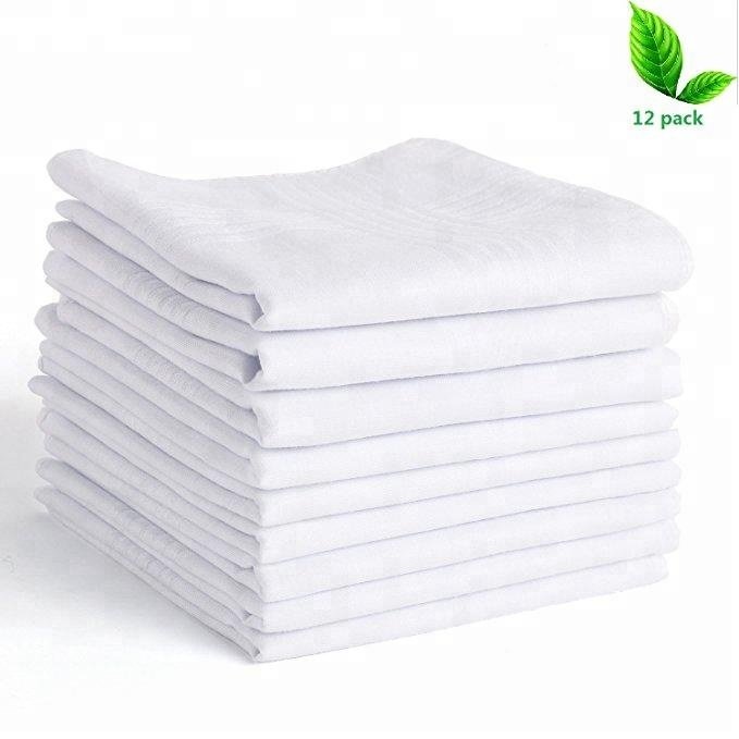 wholesale custom scalloped cotton Embroidered Hankie Gift for Grandma Wedding Handkerchief