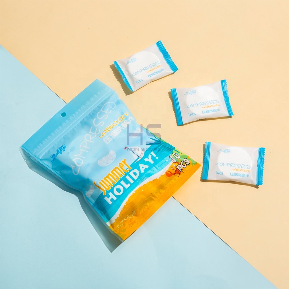 100% Viscose Non-woven Cloth Compressed Towel & Handkerchief Easy Take For Travelling