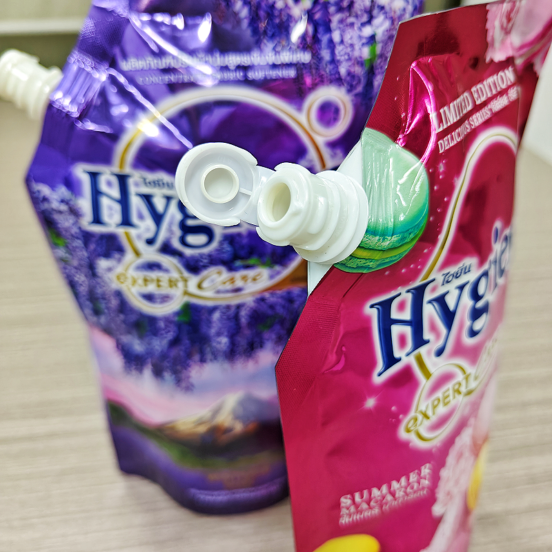 Customized Fabric Softener Packaging Liquid Soap Refill Bag 800ml 1L 2L Stand Up Laundry Detergent Spout Pouch
