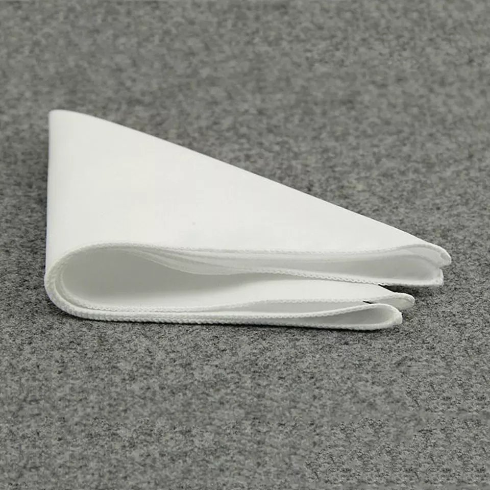 Handmade Mens White Pocket Squares 100 Cotton White Handkerchief Wholesale High Quality