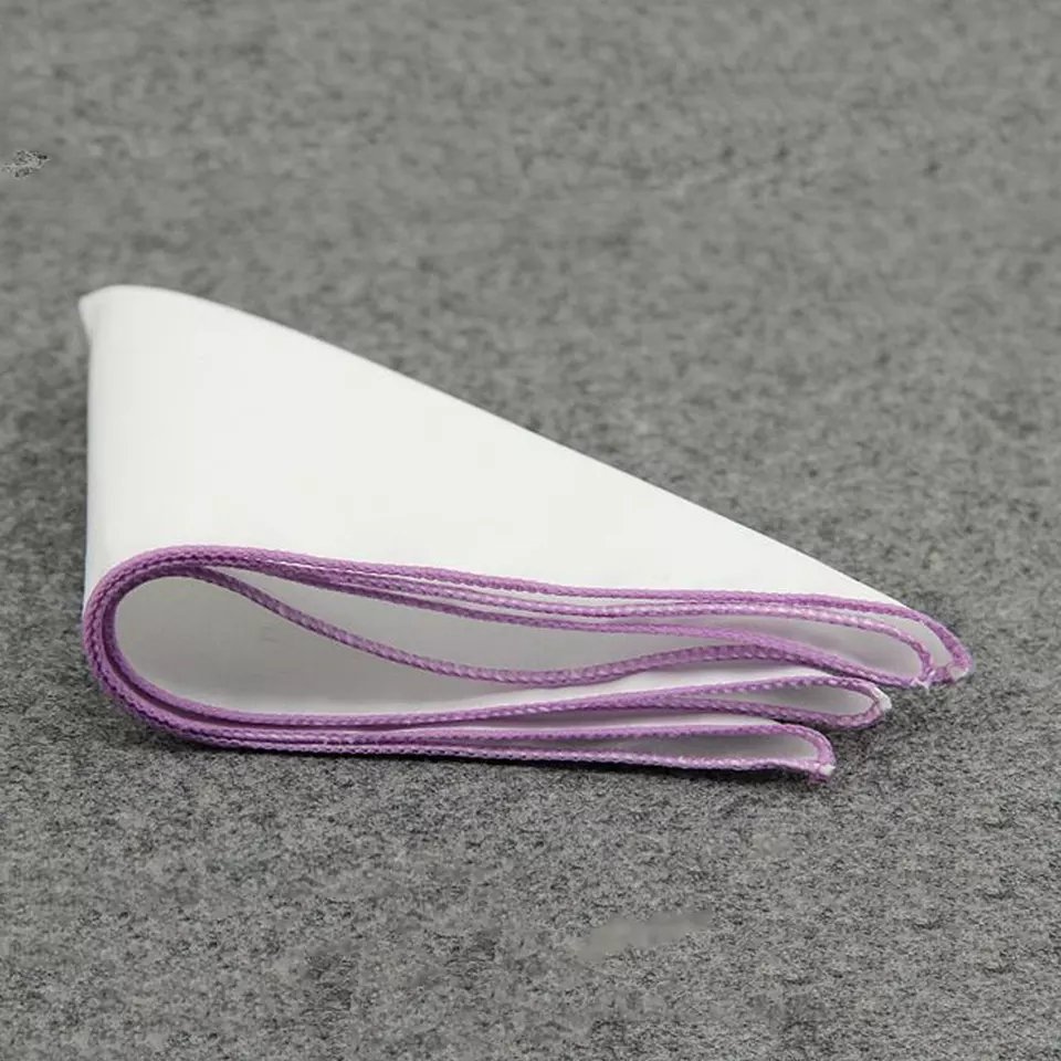 Handmade Mens White Pocket Squares 100 Cotton White Handkerchief Wholesale High Quality