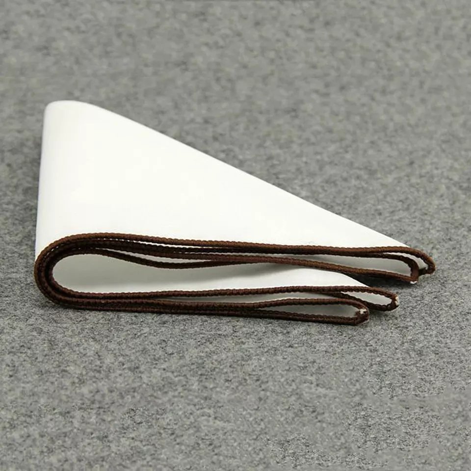 Handmade Mens White Pocket Squares 100 Cotton White Handkerchief Wholesale High Quality