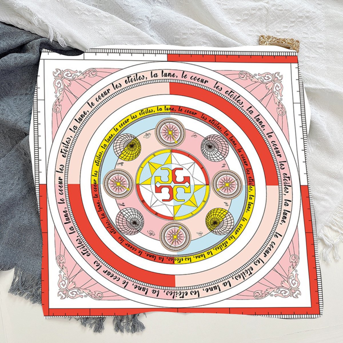 Manufacturers Wholesale Custom 55*55cm Single-Sided Printing Polyester Handkerchief For Outdoor Sports