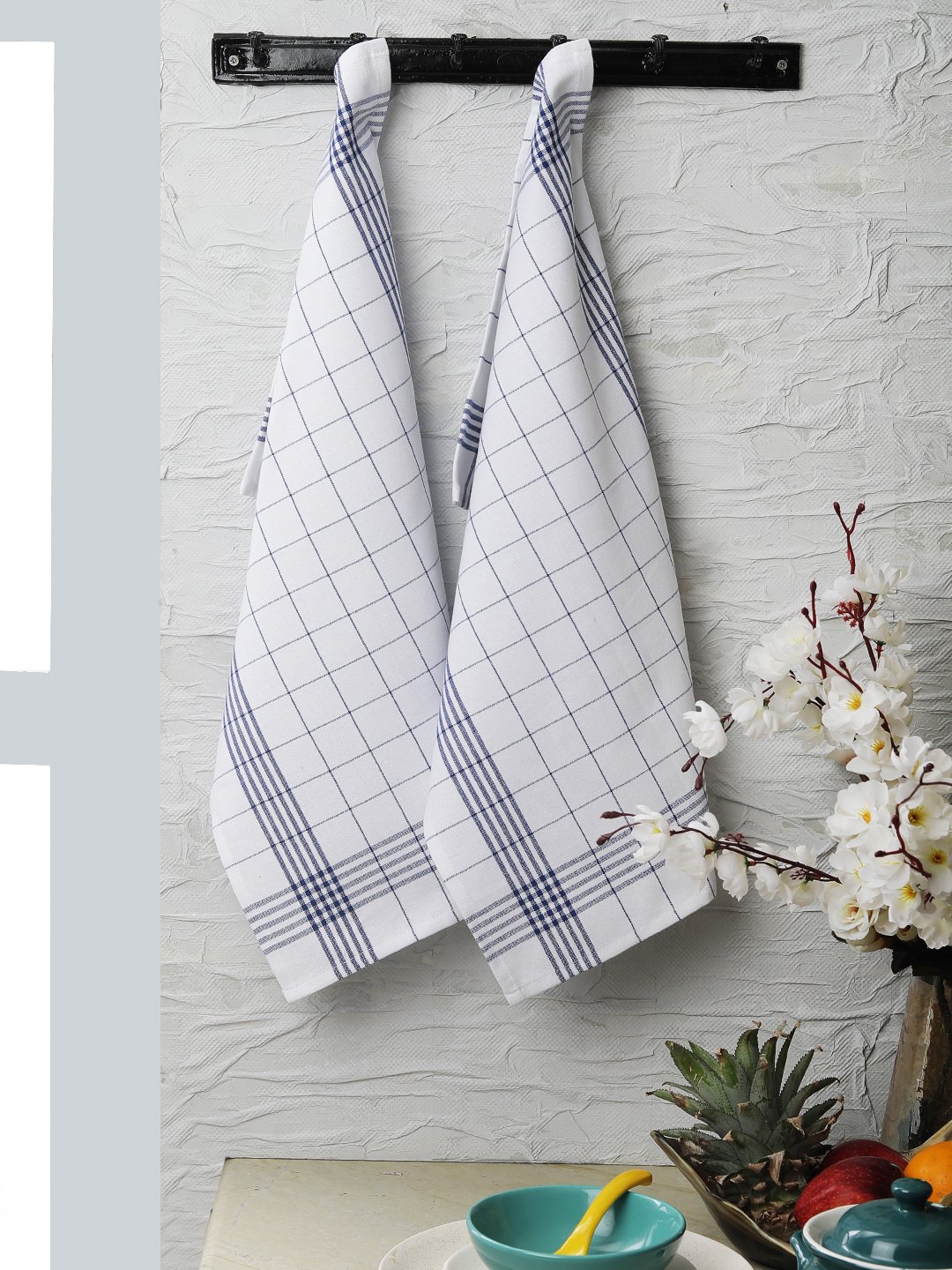 Recycled Cotton Towel vintage strips Golf kitchen - Multi color