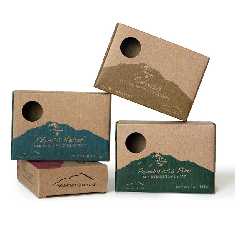 Wholesale Luxury Custom Logo Kraft Paper Handmade Soap Box Packaging Emballage Savon Carton