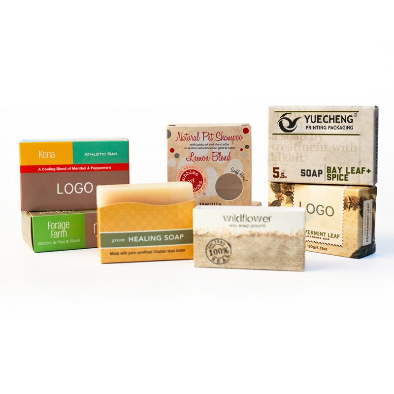 Wholesale Luxury Custom Logo Kraft Paper Handmade Soap Box Packaging Emballage Savon Carton