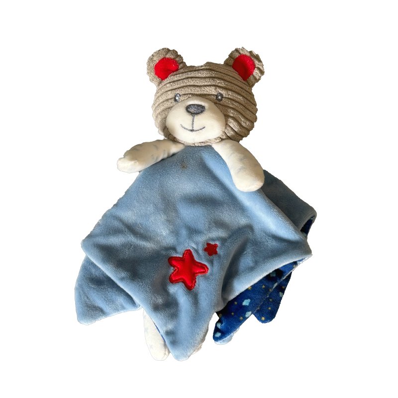Newly designed baby learn talk handkerchief 0-6 months bear plush toys for kids sleeping accompaniment