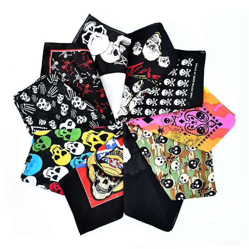 Customized Outdoor Winter Square Bandana Custom Logo Dacron Cotton Sports Headband Seamless Bandana For Men