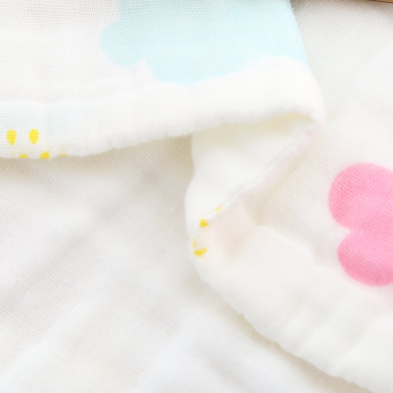 baby saliva towel, feeding towel, soft cartoon baby handkerchief, 6-layer cotton gauze square towel