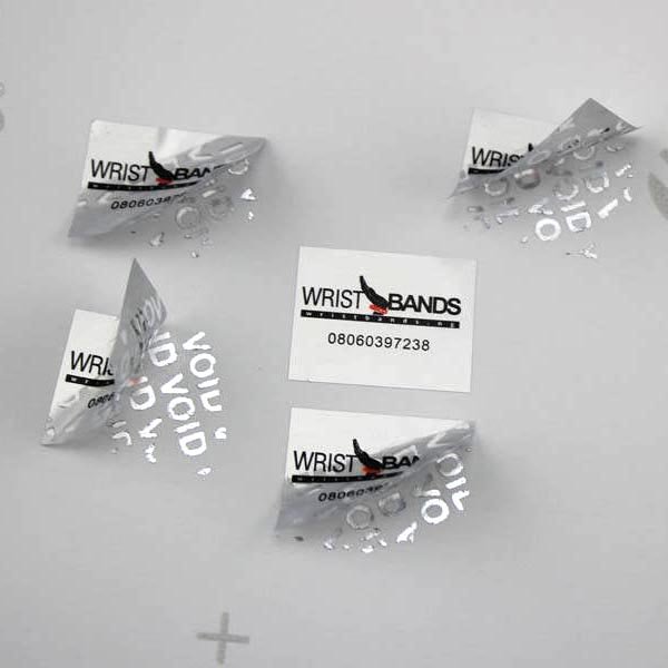 Custom Printing Destructible Anti-counterfeiting Authenticity One Time Use Self Adhesive Waterproof Label Sticker