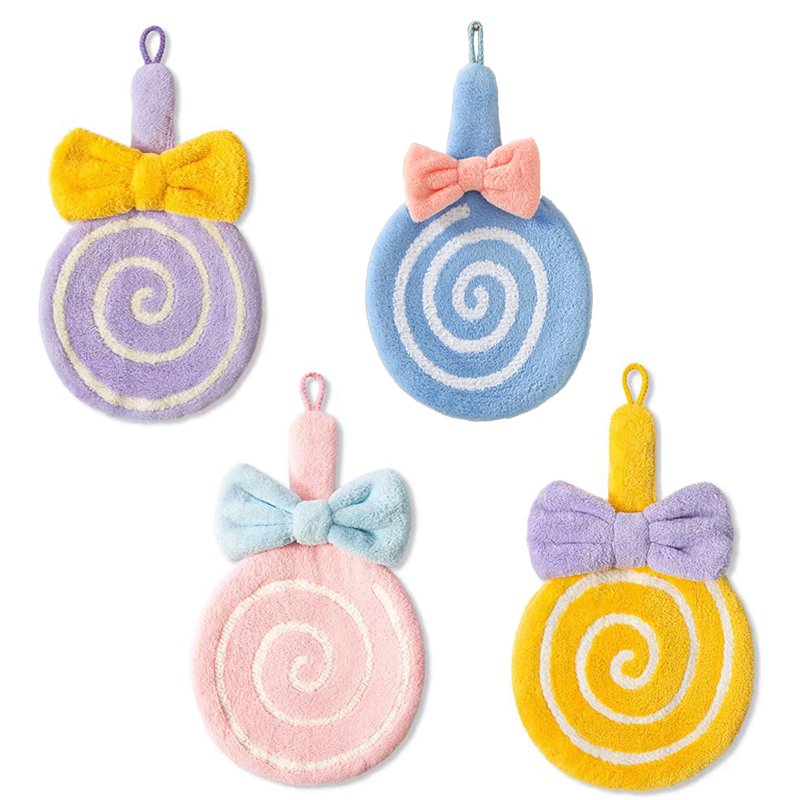 Lovely Small Hanging Handkerchief for Kids Thickened Soft Absorbent Quick Dry Towel for Kitchen and Toilet Recycled Grade