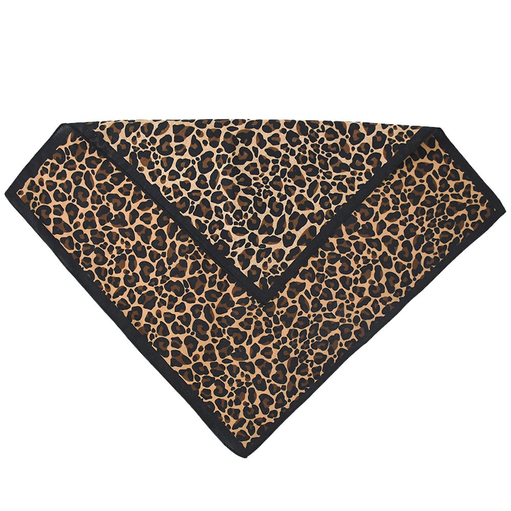 Wholesale Custom Digital Print Leopard Tiger Recycled Cowboy 100 Cotton Square Paisley Bandanas Scarf