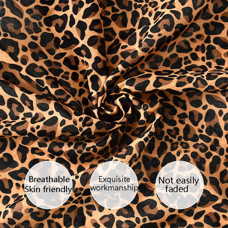Wholesale Custom Digital Print Leopard Tiger Recycled Cowboy 100 Cotton Square Paisley Bandanas Scarf