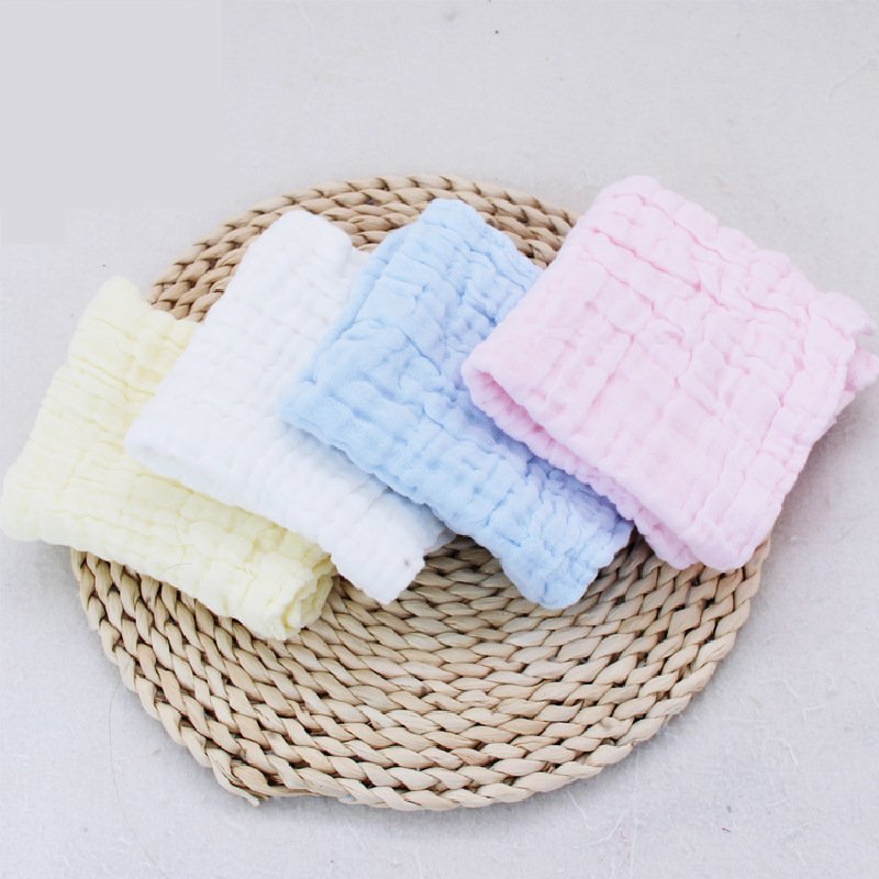 Soft Comfortable Stock Baby Muslin Burp Cloths Baby Wash Cloths with Sensitive Skin 6 Layer Cotton Face Towels Baby Bath Towel