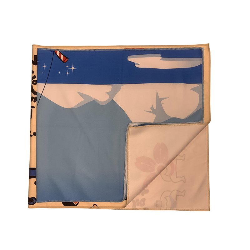 Custom design logo shoes cleans sublimation printing handkerchief pouch pocket lens glasses microfiber jewelry cleaning cloth