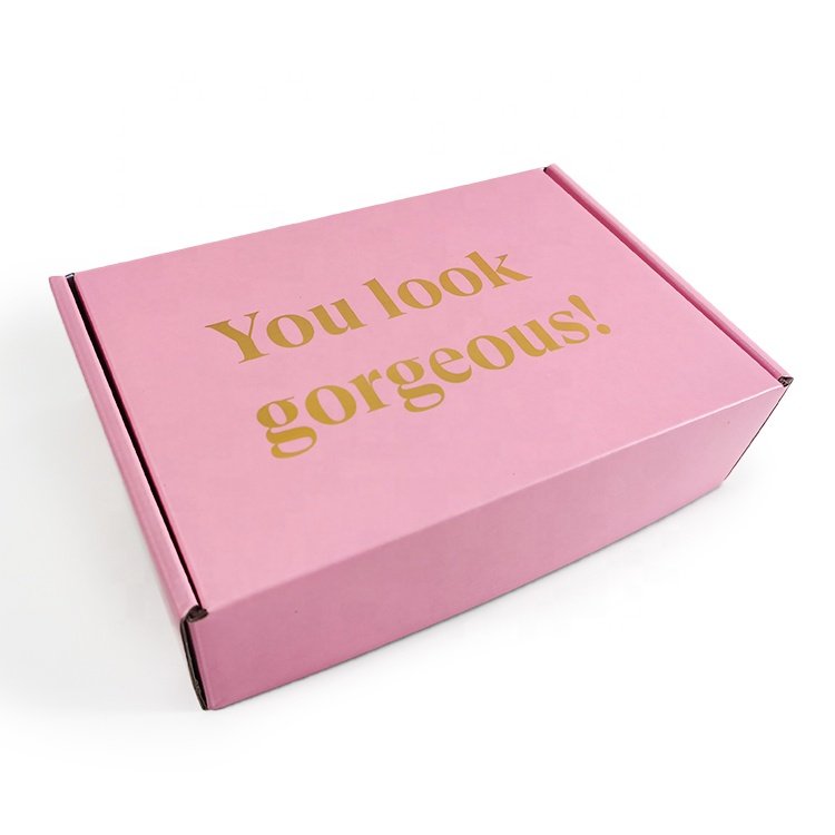 Eco Friendly Wholesale 6x6 6x9 10x15 15x15 Inch Hot Pink Widely Used Compostable Rigid Stripe Matte Shipping Box 12x12x12