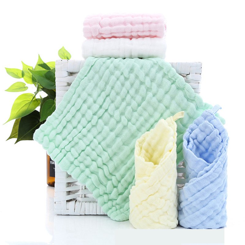 6 Layers Muslin Burp Cloths Baby Muslin Washcloths Natural 100% Cotton Baby Burp Soft Newborn Baby Face Towel