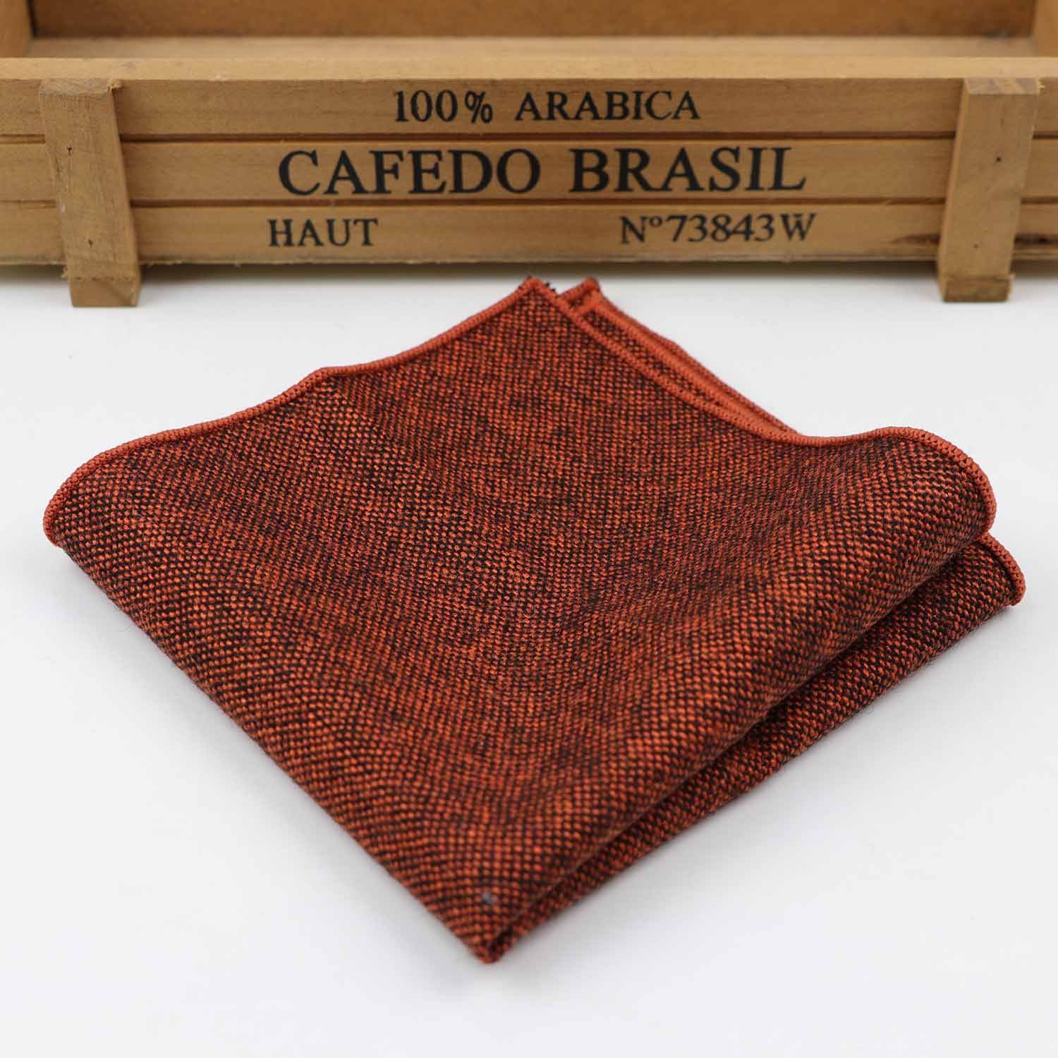 Men Suit Accessories Wedding Business Banquet Handkerchief Tweed Hanky Wool Pocket Square