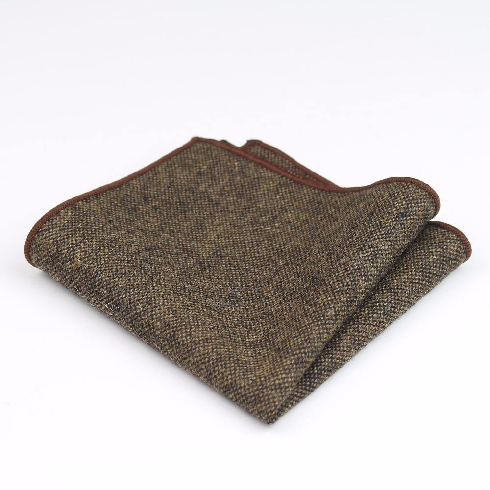 Men Suit Accessories Wedding Business Banquet Handkerchief Tweed Hanky Wool Pocket Square