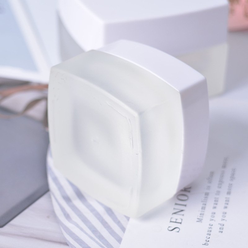 Square Face Cream Bottle 20g 50g Frosted Eye Cream Glass Empty Bottle Cosmetic Packaging Jar