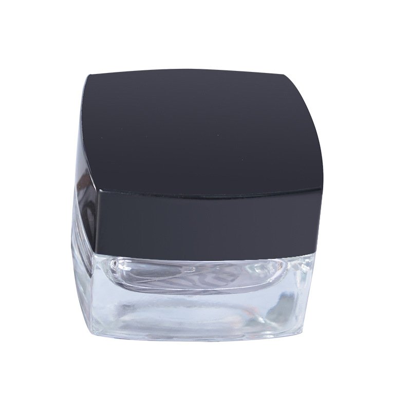 Square Face Cream Bottle 20g 50g Frosted Eye Cream Glass Empty Bottle Cosmetic Packaging Jar