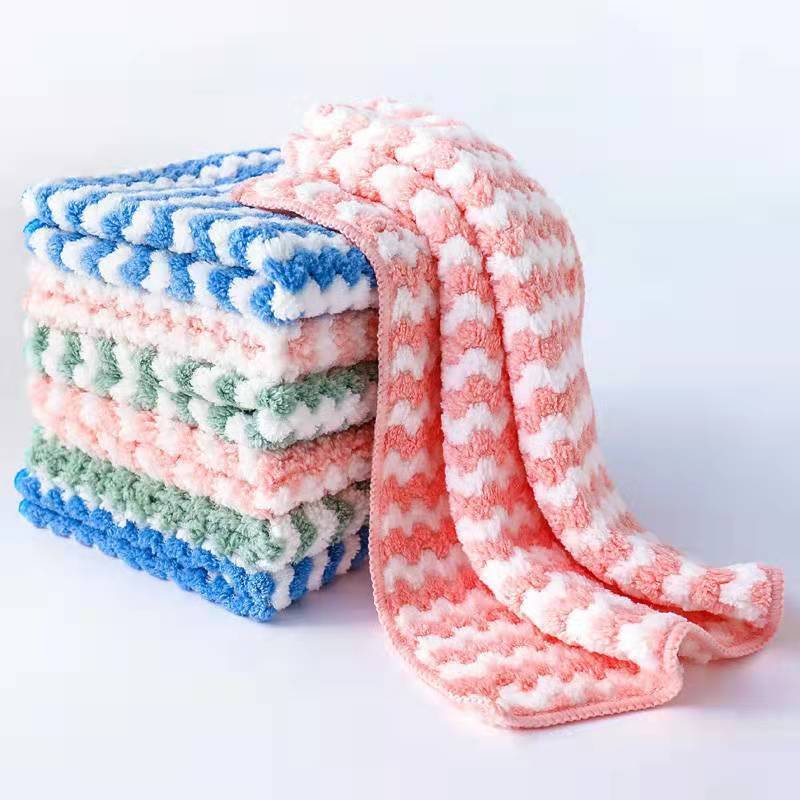 Super Absorbing Dish Cloth Coral Fleece Kitchen Towel