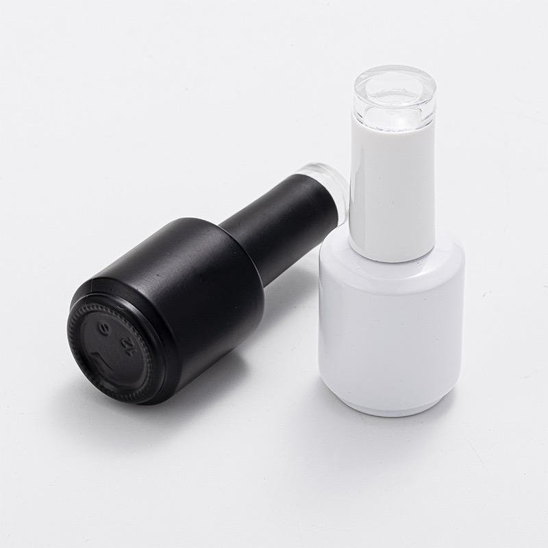 Custom Made Eco-friendly Empty Clear Glass Nail Oil Polish Bottle With Bamboo Wood Lid