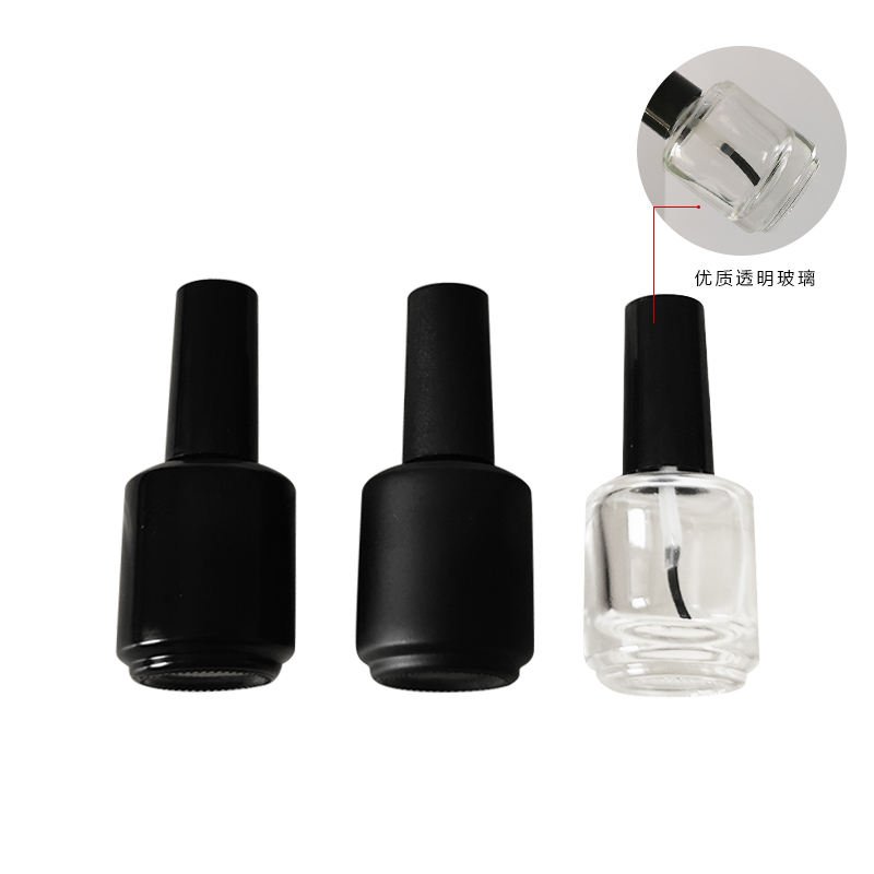 Custom Made Eco-friendly Empty Clear Glass Nail Oil Polish Bottle With Bamboo Wood Lid