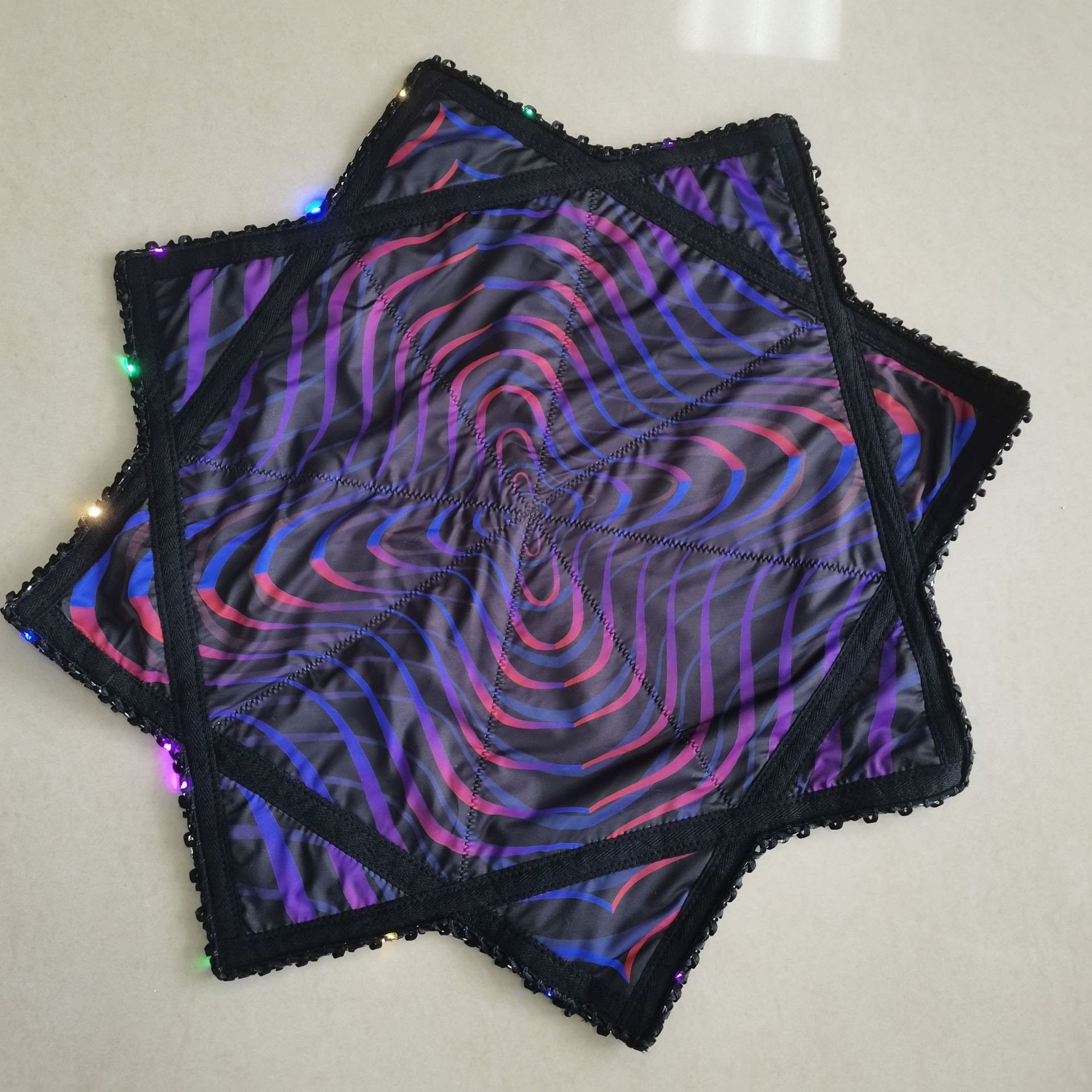 Dapo flow Star With LED Custom Floral Print Handkerchiefs Spinning Cloth Novelty Juggling Dapo For Fun