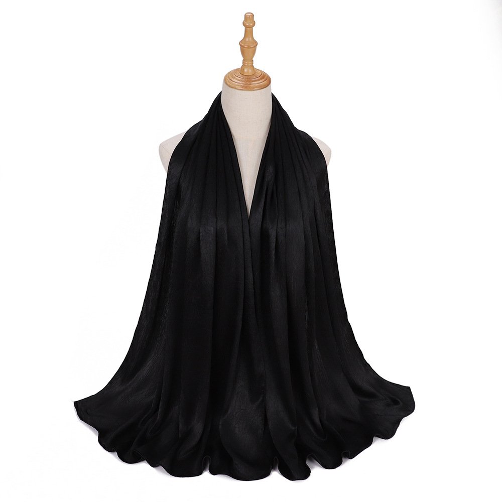 Malaysia new simulation silk silk silk long scarf women's shawl cover head scarf