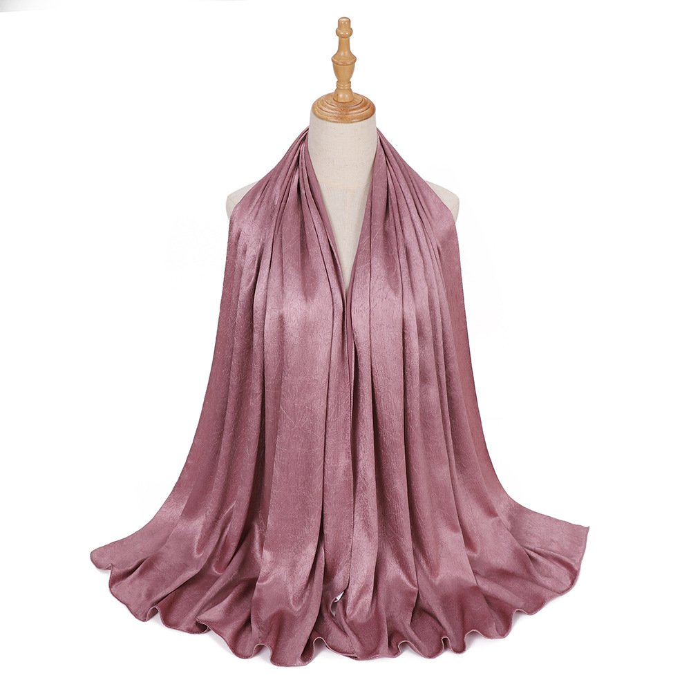 Malaysia new simulation silk silk silk long scarf women's shawl cover head scarf