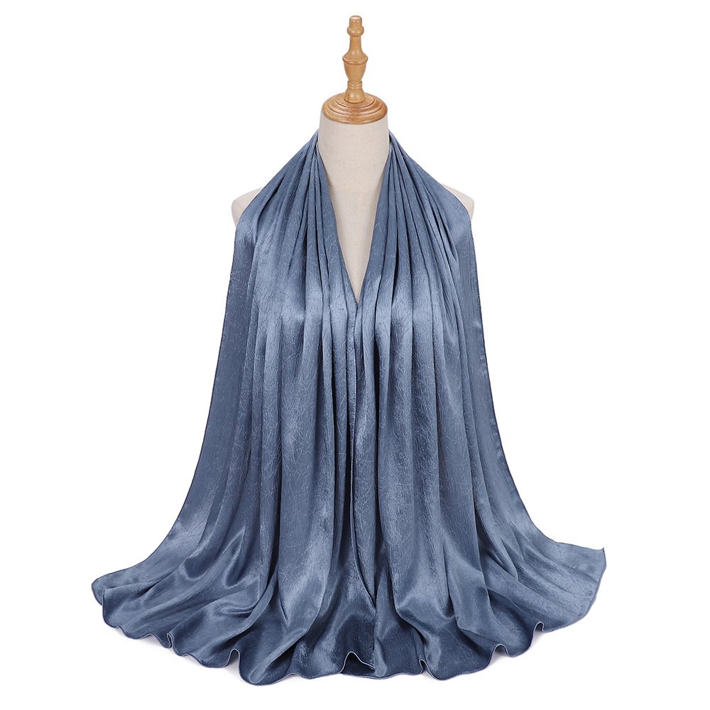 Malaysia new simulation silk silk silk long scarf women's shawl cover head scarf