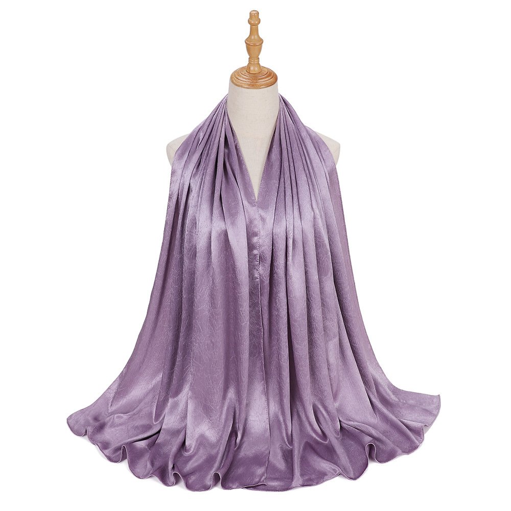 Malaysia new simulation silk silk silk long scarf women's shawl cover head scarf
