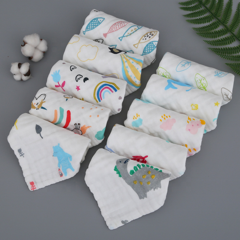 Six layer baby gauze towel kindergarten towel Babies handkerchief
