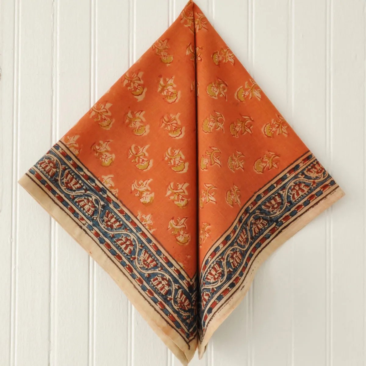 Handmade Square Scarf & Handkerchiefs from India100% Cotton Bandana- Hand Painted Kerchief Hair scarf Handkerchief Handbag Tie