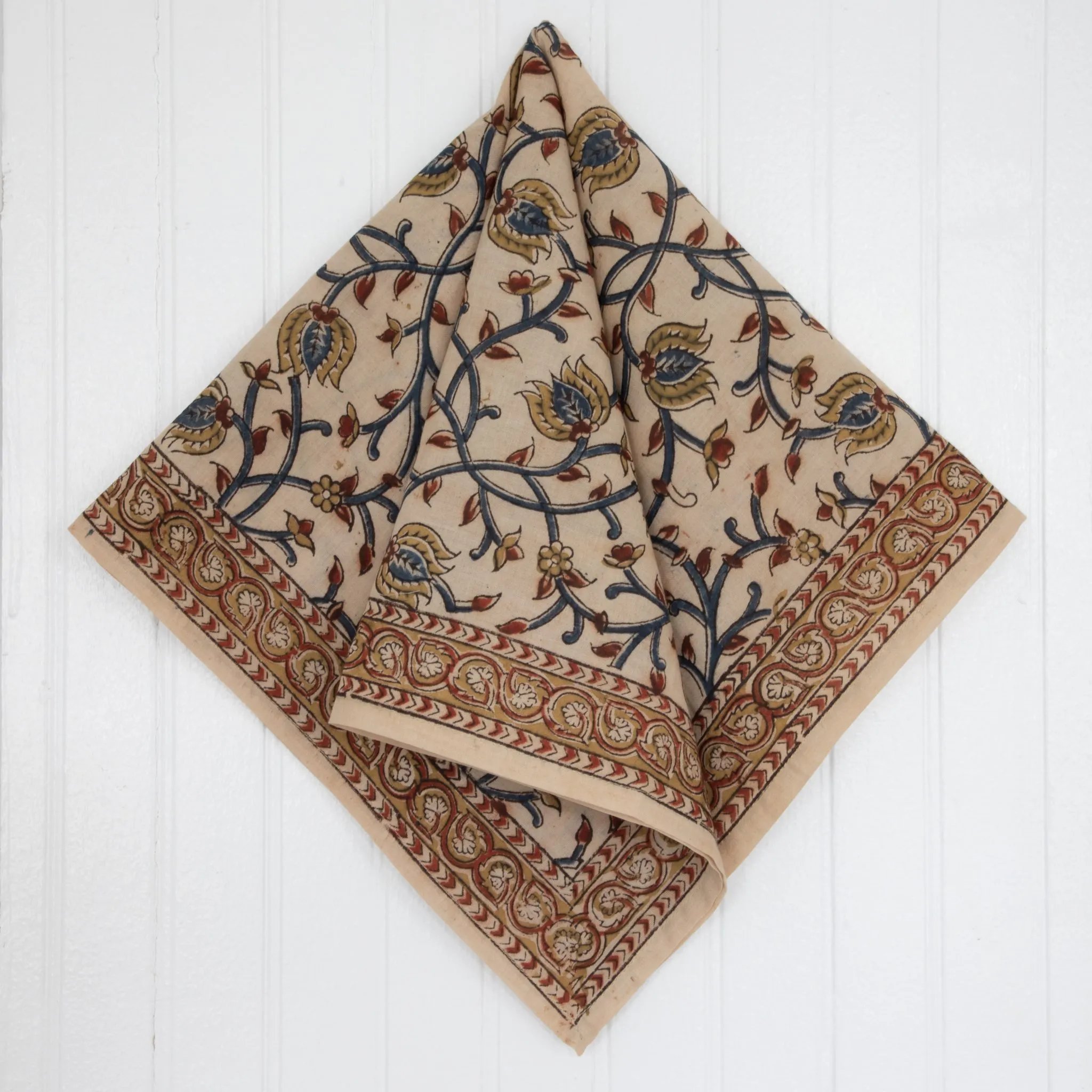 Handmade Square Scarf & Handkerchiefs from India100% Cotton Bandana- Hand Painted Kerchief Hair scarf Handkerchief Handbag Tie