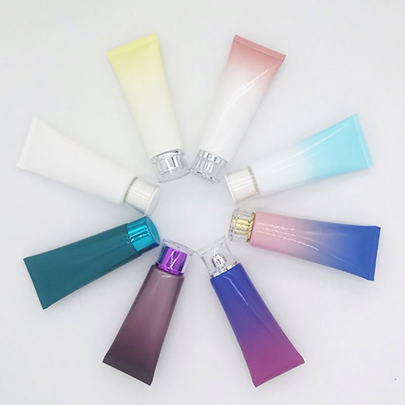 50ML 100ML 200MLEmpty Matte Black Soft Tubes Refillable Plastic Lotion Squeeze Cosmetic Packaging Cream Tube Flip Lids Container
