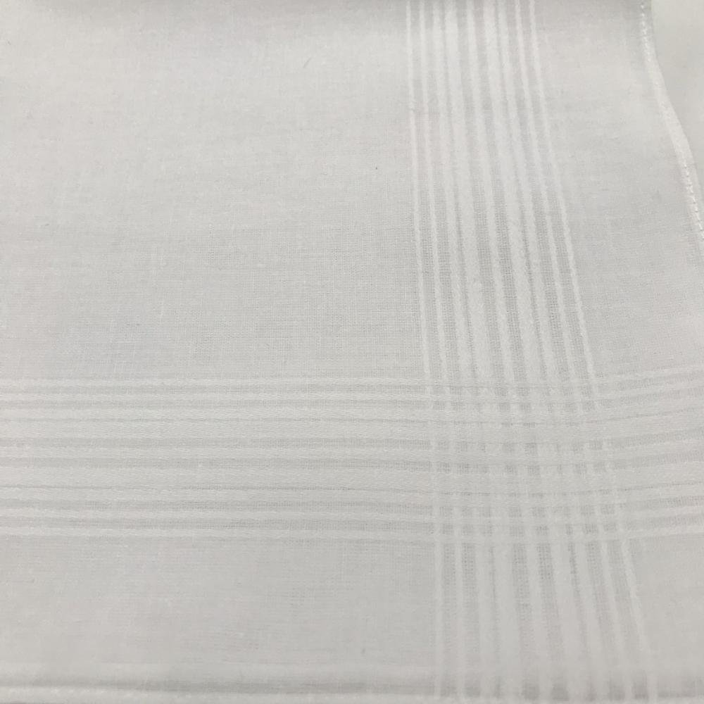 Customized Size 100% Cotton Pocket Hankie /men's Handkerchiefs With High Quality Satin Cotton Full White Handkerchief