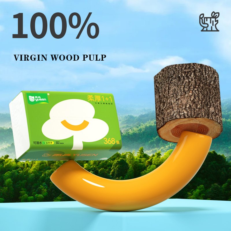 OEM organic facial tissue paper 10 packets 3 layers 4 layer 300 sheets household virgin wood pulp tissue paper napkins