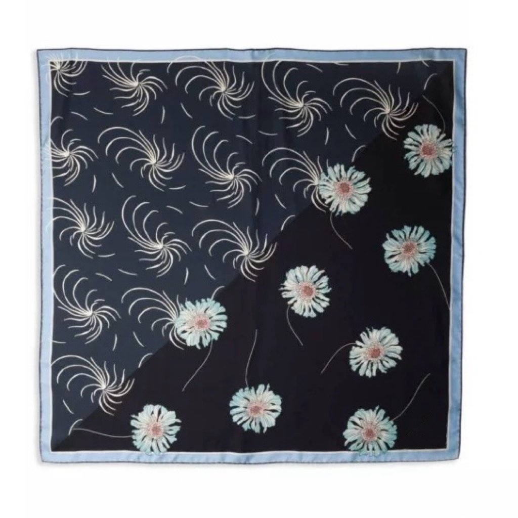 Fashion Customized Pattern Custom Logo Digital Printing Designer Foulard Square Silk Feeling Scarves