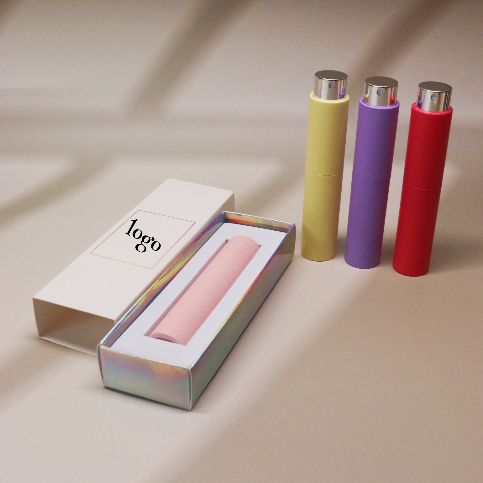 Mini Travel Perfume Atomizer Perfume Bottles Empty 8ml 10ml Easy Refill Aluminum Cosmetic perfume bottle with Screen Printing