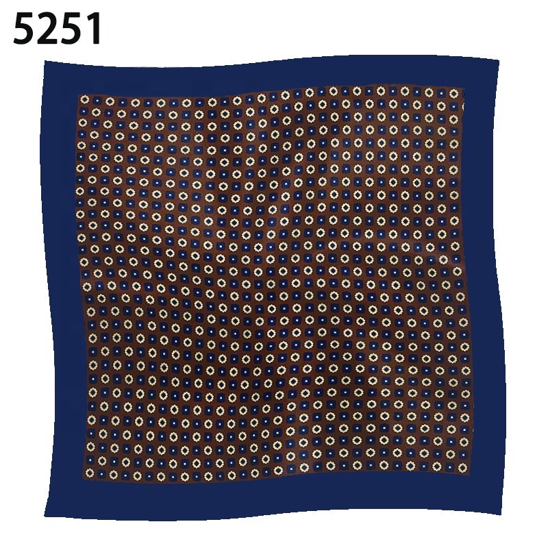 Factory direct hot sale digit printing personalized handkerchief stock polyester vintage handkerchief man pocket square