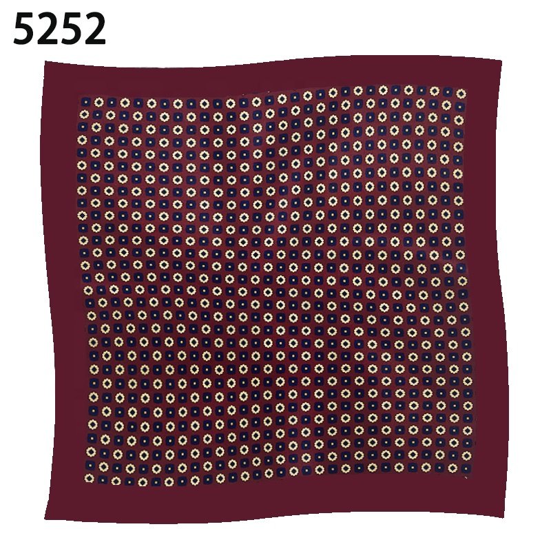 Factory direct hot sale digit printing personalized handkerchief stock polyester vintage handkerchief man pocket square