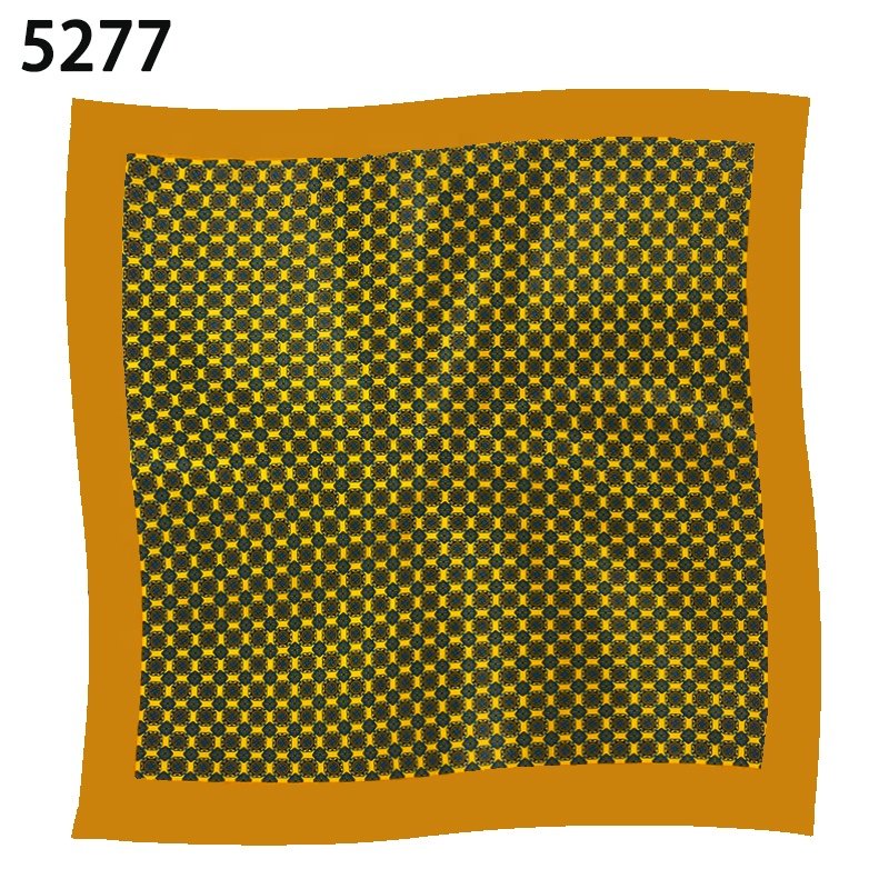 Factory direct hot sale digit printing personalized handkerchief stock polyester vintage handkerchief man pocket square